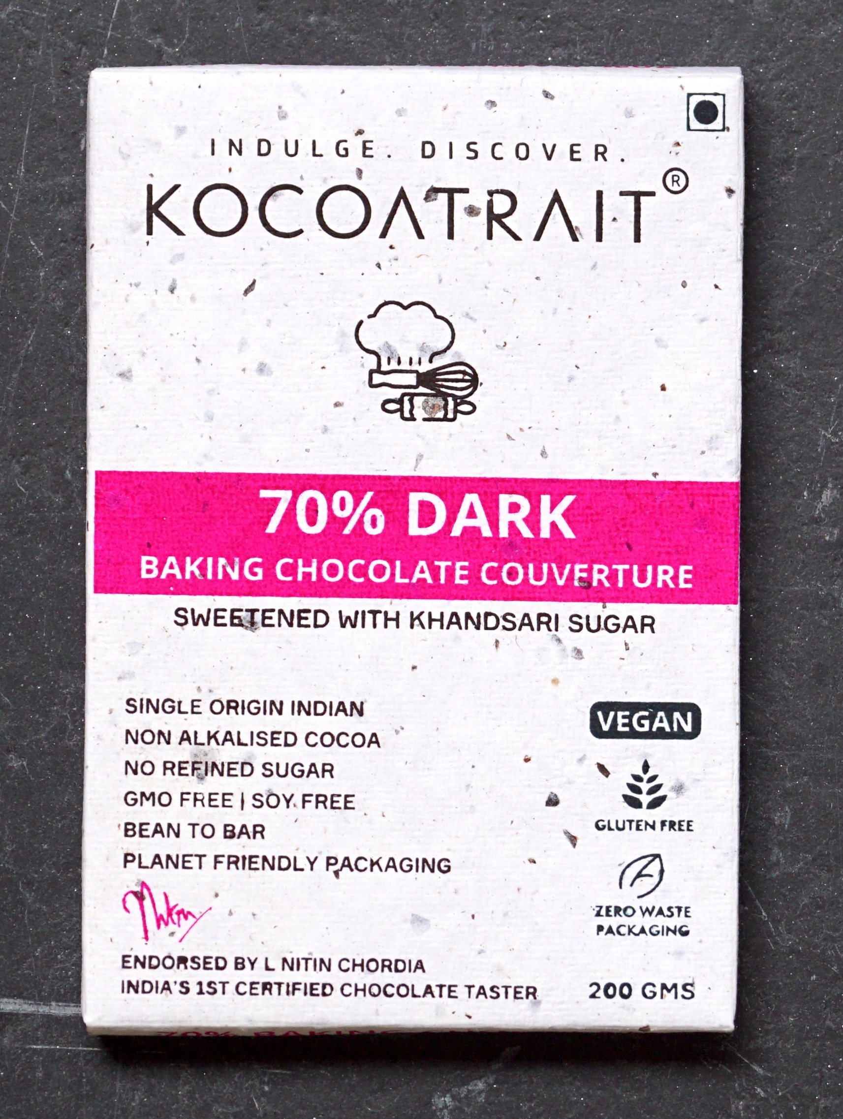 Kocoatrait 70% Dark Chocolate Couverture