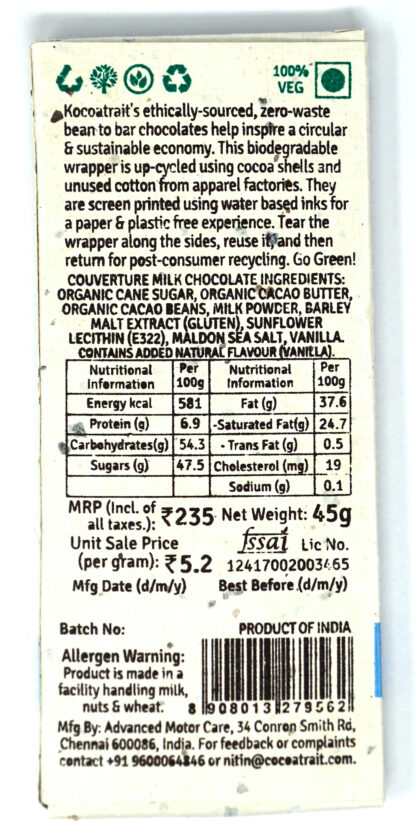 Milk Chocolate with Maldon Sea Salt